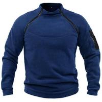 Sweat-shirt à col montant pour homme, automne-hiver, chaud, coupe ample, veste en polaire