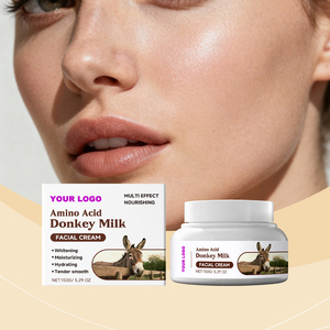 Crème visage au lait d'ânesse personnalisée <span class=keywords><strong>pour</strong></span> peaux sensibles, niacinamide, collagène, glycérine, arbutine, sans sulfate, éclaircissante, hydratante - Product Image 6
