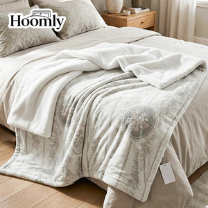 Couverture réversible <span class=keywords><strong>en</strong></span> <span class=keywords><strong>flanelle</strong></span> polaire Hoomly, motif floral vintage français, blanche, chaude, douce et confortable, pour toutes les saisons, pour la maison, le <span class=keywords><strong>lit</strong></span>, le canapé - Product Image 3