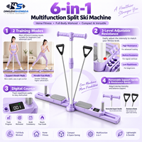Appareil de ski à résistance à l'air pour l'amincissement des jambes et le renforcement des muscles du plancher pelvien, pliable, en plastique, à entraînement mécanique, HD