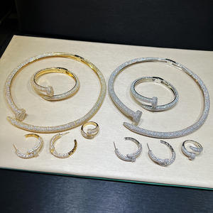 XILIANGFEIZI Conjunto de joyas Cobre Circón Transfronterizo Superventas Lujo, Collar de gama alta de moda - Product Image 5