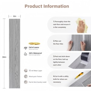 Losetas <span class=keywords><strong>de</strong></span> Vinilo Autoadhesivas Económicas <span class=keywords><strong>de</strong></span> 1.2mm, Textura Madera, Pisos LVT, Planchas <span class=keywords><strong>de</strong></span> PVC Autoadhesivas para Renovación <span class=keywords><strong>de</strong></span> Interiores - Product Image 2