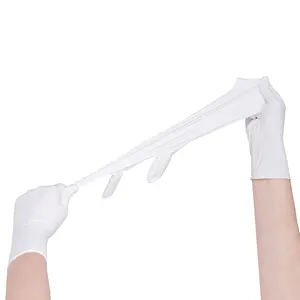Stock in USA 100Pcs Clear Pure White Nitrile Gloves Disposable Hand Gloves Nitrile Gloves