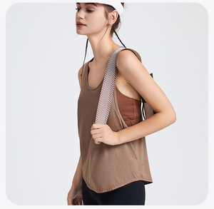 Top deportivo sin mangas para mujer, estilo racerback con espalda abierta, ajuste holgado, de secado rápido, para yoga, pilates, gimnasio y atletismo, venta al por mayor - Product Image 4