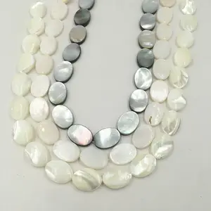 Wholesale price 38 cm ,18*14 mm oval shape nature shell in strand ,DIY BEADS for jewelry making