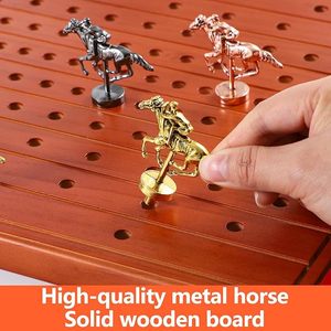 Cổ điển đua ngựa dòng trò chơi sang trọng phiên bản rắn gỗ đua trò chơi hội đồng quản trị kim loại Mô Hình Ngựa kim loại Ngựa Đua Hội Đồng Quản trị trò chơi - Product Image 6