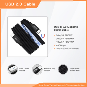 Câble de charge et de données USB2.0 USB C Alufer magnétique 3A tressé noir de type C pour <span class=keywords><strong>iPhone</strong></span> et imprimante, vente en gros UNIEAN - Product Image 6