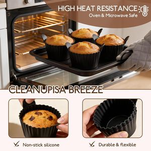 Non-Stick <b>Silicone</b> Baking Pans Cake Mold Cupcake Molds for Birthday & Christmas Parties for Baking Tools - Product Image 5