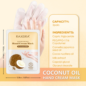 Masques pour les mains à l'huile de coco, très demandés, exfoliants, hydratants naturels, éclaircissants, marque privée, soin des mains, gants masques - Product Image 6