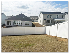 Panel dan Tiang Pagar <span class=keywords><strong>PVC</strong></span> Hemat Biaya, Panel Pagar Privasi Modern, Pagar Taman Putih Tertutup Penuh, Anti Lembab - Product Image 5