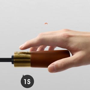 WSY Promotional Wholesale Three-Fold <b>Umbrella</b> Solid Wood Fully <b>Automatic</b> Folding Classic Black Glue Branded Logo <b>Umbrellas</b> - Product Image 3