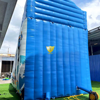 Toboggan aquatique gonflable en PVC robuste avec piscine, combo château gonflable commercial, parc aquatique pour enfants, divertissement en plein air