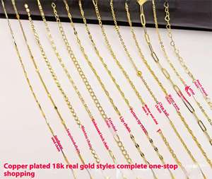 14k18k Gold o-chain Real Gold Electroplating Nano warna mempertahankan DIY bahan untuk perhiasan temuan komponennya-untuk Kalung - Product Image 6