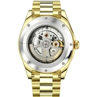 Relojes Automáticos de Lujo para Hombre, OEM, 40MM, Oro, Acero Inoxidable Sólido, Diamantes, Movimiento Mecánico Japonés Miyota 8205, Zafiro