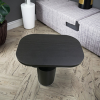 Table basse moderne convertible en bois de frêne massif plaqué PVD pour salon avec garantie de 2 ans