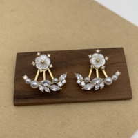 Boucles d'oreilles stylées à motif géométrique en coquillage plaqué or pour dames Bijoux personnalisés à la mode pour cadeaux