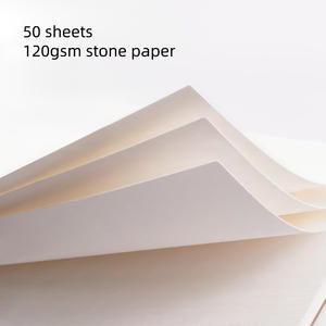 SINOART 50 feuilles 120g papier de pierre tout-en-1 <span class=keywords><strong>tampon</strong></span> multifonction pour crayons marqueurs encres aquarelle acrylique et peintures à l'huile - Product Image 4