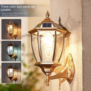 Promotion d'usine 6W puissance acier inoxydable Base PC corps classique extérieur classique solaire applique murale lumière blanche chaude IP65 étanche - Product Image 3