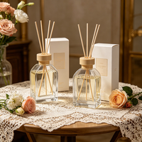 Diffuseur d'arômes carré en verre de 100 ml avec logo personnalisé pour la décoration de la maison