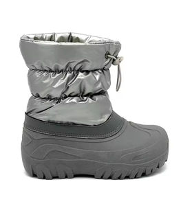 أحذية شتوية للأطفال YLK470 بالجملة، أحذية ثلج فضية أنيقة تصل إلى منتصف الساق، دافئة ومقاومة للماء للاستخدام الخارجي - Product Image 2