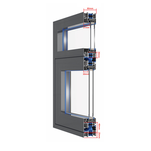 Fenêtre à battant en aluminium à rupture de pont thermique Série 80, moderne, simple ou double vitrage, à fermeture vers l'intérieur, insonorisée et coupe-vent - Product Image 5