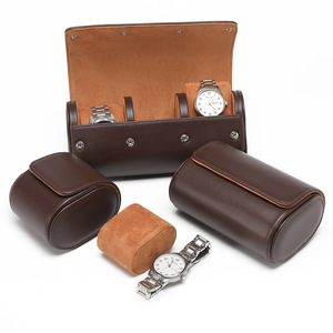 กล่องเก็บนาฬิกาแบบพกพาคุณภาพสูงใหม่กล่องของขวัญนาฬิกาหนัง PU ม้วน1 2 3ช่อง - Product Image 1