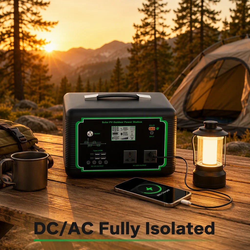 LiFePO4 Portable Power Station 300W 600W 640WH Solar Generator With MPPT Pure Sine Wave AC Output For Emergency Camping · image 5