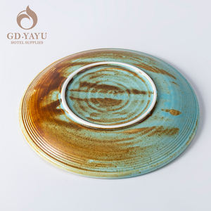 Plato Redondo Irrompible de Porcelana de Alta Gama para Cocina, Estilo Europeo Occidental y <span class=keywords><strong>Mexicano</strong></span>, Juego de Platos de Cerámica con Esmalte de Color para Hotel - Product Image 5