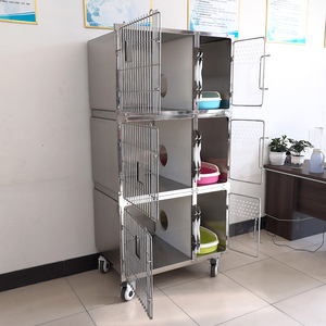 USMILEPET Yeni Tasarım Sürdürülebilir Sağlam 304 Paslanmaz Çelik Kedi Bakım Kafesleri Evcil Hayvan Hastanesi Veteriner Kullanımı İçin - Product Image 6