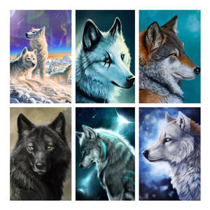 <span class=keywords><strong>Peinture</strong></span> de <span class=keywords><strong>diamant</strong></span> 5D à faire soi-même, haute qualité, durable, une variété de paysage d'animaux, <span class=keywords><strong>loup</strong></span>, vente en gros, - Product Image 1