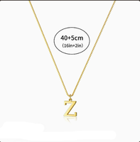 Collar de Acero Inoxidable con Letra Z para Hombre y Mujer, Estilo Étnico, Collar para Parejas, Accesorios Transfronterizos
