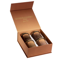 Ensemble de bougies parfumées multiples, boîte d'emballage magnétique, fournitures chinoises, boîte cadeau personnalisée de luxe pour 3 ou 4 bougies