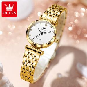 Reloj de Lujo Personalizado con Logotipo OEM 5596, Reloj de Pulsera de Cuarzo Elegante e Impermeable para Mujer, Regalos de Lujo - Product Image 1