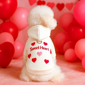 EGT EGT-PC(263) Mantel Hangat Gaya Putri Lucu untuk Semua Musim dengan Pita untuk Anjing & Kucing Bahan Poliester Aksesoris Hewan Peliharaan Hari Valentine - Product Image 5