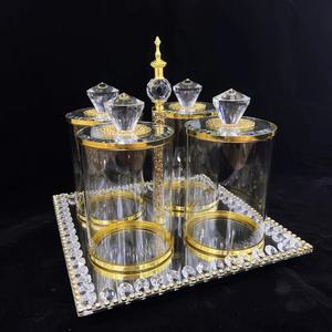 Barattoli in Vetro Trasparente per Alimenti, Ecologici, Capacità 250ml, <span class=keywords><strong>Set</strong></span> Personalizzabile con Vassoio per Caffè, Zucchero, Tè, Caramelle, Uso in Cucina e per Feste - Product Image 3