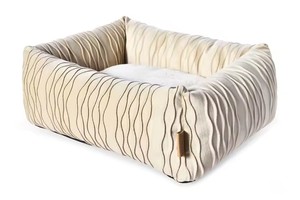 Custom New <b>Pet</b> Bed Wholesale Price Custom Luxury Pleated Texture Modern Cat Dog Bed with Anti Slip Botton - Product Image 2