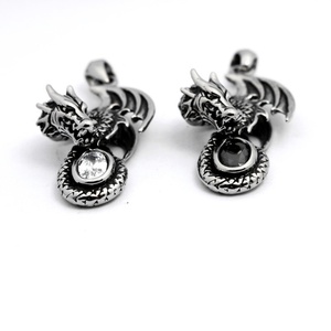 Collar con Colgante de Dragón de Acero Inoxidable 316 con Diamantes, Collar con Colgante de Dragón Imponente, Joyería Masculina al por Mayor - Product Image 4