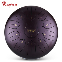 Professional Steel Tongue Drum 12Inch 11 Notes C Major Handpan Percussion Instrument for Yoga Meditation Camping