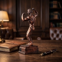 Trophée de compétition de musculation, coupe, statue en résine, sculpture écologique, décoration de table pour Noël, Halloween, anime