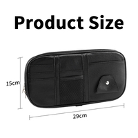 Sac de rangement multifonctionnel pare-soleil, sac en filet, fermeture éclair, grand porte-cartes, câble de données pour permis de conduire, grande carte, clip à lunettes