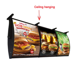 กล่องไฟ LED แบบโค้งด้านเดียว ป้ายเมนูเบอร์เกอร์ กล่องไฟ ป้ายโฆษณา - Product Image 4
