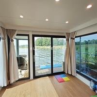 11.5m luxe flottant maison eau rivière plaisir pas cher aluminium coque hors-bord pêche sport préfabriqué Yacht péniche