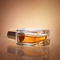 Bouteilles à bille carrées en verre 10 ml transparentes pour parfum, flacons roll-on pour huile avec logo personnalisé – Vente chaude