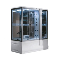 Bain intérieur de luxe Douche Sauna à vapeur Bain à remous combiné Cabine de douche Baignoire de massage par la pluie