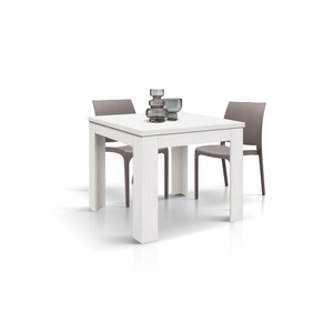 Lorenzo Extendable <b>Dining</b> <b>Table</b> 90 To 180 Cm <b>White</b> Ash Melamine Finished Internal Use - Product Image 1