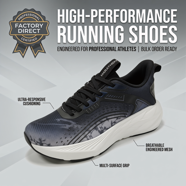 Professional Marathon Running Shoes for Men, Lightweight Breathable Athletic Sneakers, Non-slip Cushioning Jogging Footwear