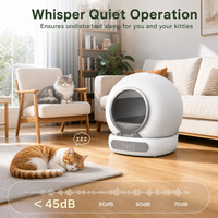Bac à litière intelligent pour chat, grande capacité 65L, toilette automatique autonettoyante