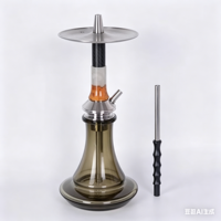 En gros, Grand ensemble de chicha à gravité de style allemand en résine et acier inoxydable, avec base en verre et accessoires