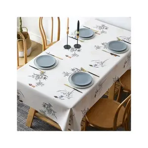 Masa örtüsü su geçirmez yağ geçirmez yıkanabilir bez sanat masa INS tarzı İskandinav dikdörtgen masa örtüleri PVC çay masası Mat masa örtüsü