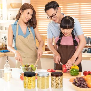 50Ml 4 Oz 4Oz 8 Oz Empty Black Clear Pet Plastic Food Grade Candy Cookie <b>Container</b> Jar in Bulk Plastic Jar With Lid - Product Image 6